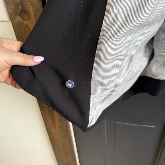 Anthropologie Cartonnier Black Blazer Jacket Draped Open- Front Size Small - Picture 11 of 14